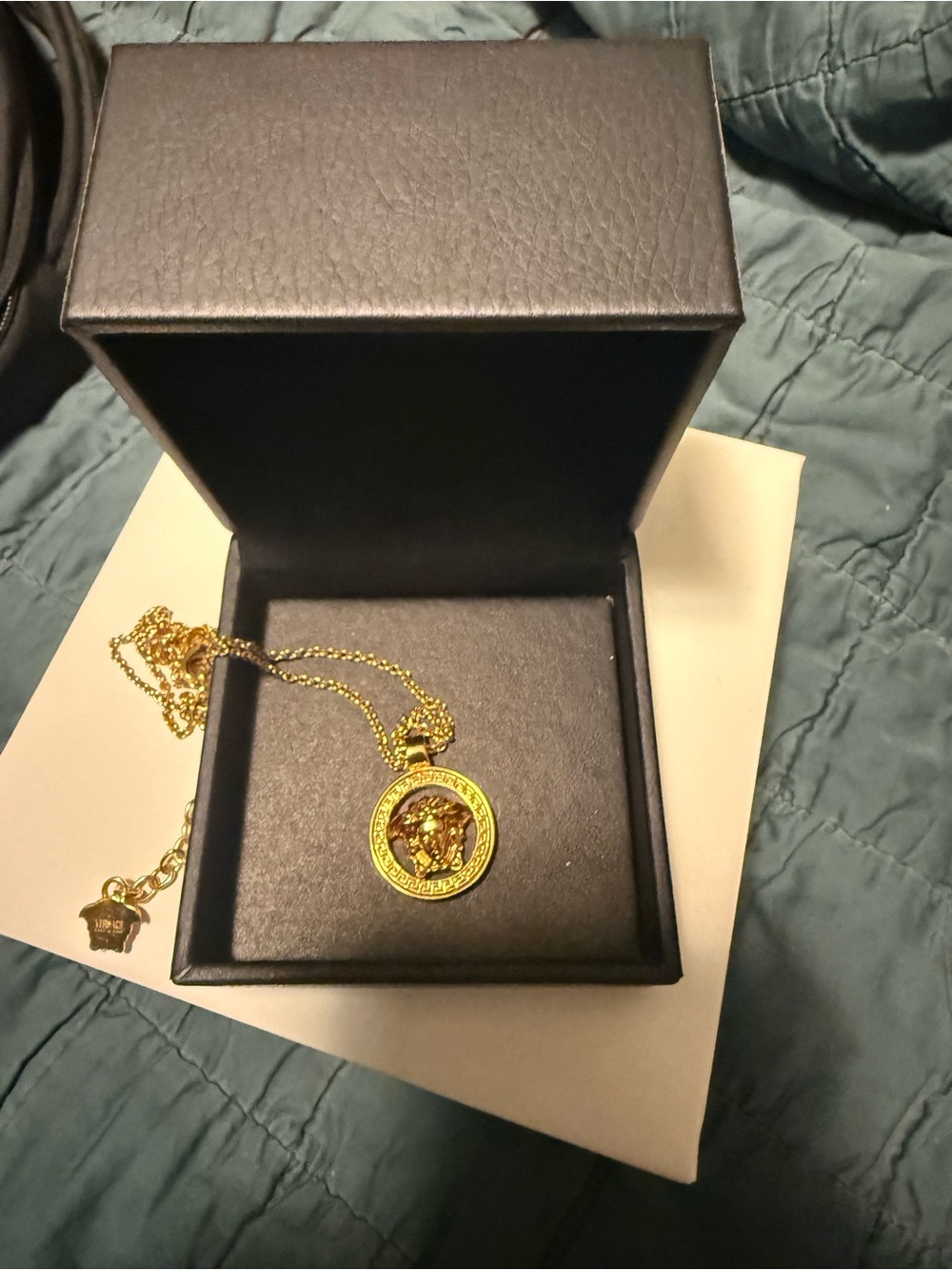 Versace Gold Medusa Coin Pendant Necklace